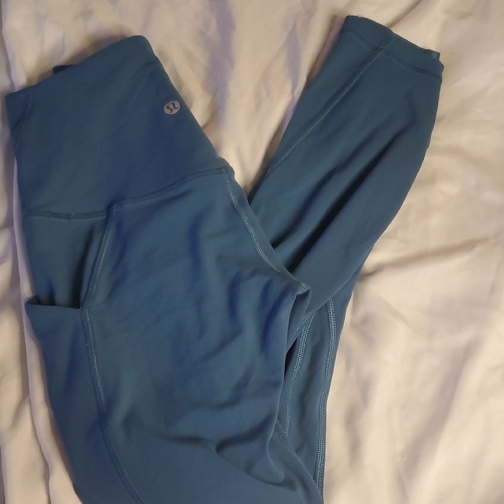 lululemon athletic Women Sises 0 Dark Aqua  High Rise Leggings